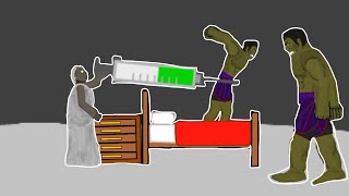 Doctor Granny vs. Hulk Injection Funny Horror Animation