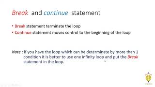 Part 4 3 Break and continue statement in java