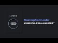 Neumorphism Loader Animation Using HTML CSS & JavaScript | CSS Loading Animation
