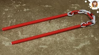 How to Make a Paper Nunchaku - (Ninja Weapons)