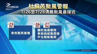 杜蘇芮拜三拜四上接近咱 蘭嶼、綠島透風落雨 | 公視台語台 | 20230726