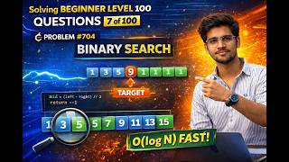 LeetCode 704 Binary Search Brute Force & Optimized Java Solution Beginner DSA Series #7