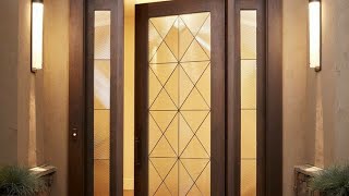 wooden glass door design