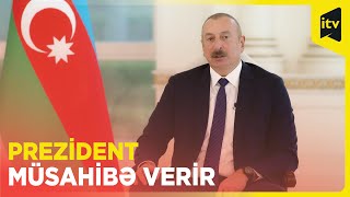 Prezident İlham Əliyev yerli televiziya kanallarına müsahibə verir