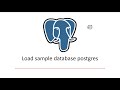 Load sample database ( dvdrental)  in PostgreSQL
