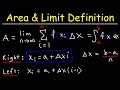 Finding The Area Using The Limit Definition & Sigma Notation