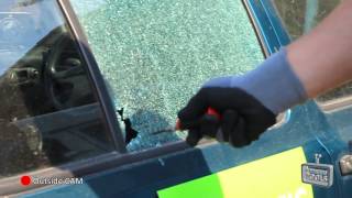 Rennsteig automatic center punch used as an emergency car window breaker