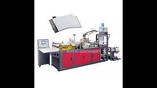 Mesin pembuat tas ekspres plastik塑料可降解快递袋制袋机poly mailers courier bag making machine to Indonsia