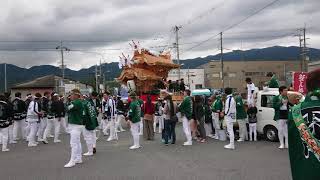 平成３０年10月20日寺田だんじり白木ファミリーマート退場