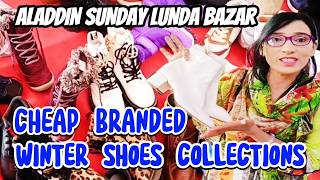 Cheap Winter Shoes from Aladdin Sunday Bazar | winter shoes, shrugs \u0026 top | noshi naz