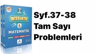 7.SINIF PARAF İNTERAKTİF S.37-38 TAM SAYILARI PROBLEMLERİ