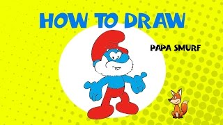 How to draw Papa Smurf - Learn to Draw - ART LESSONS