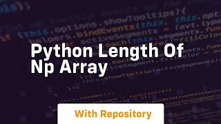 python length of np array