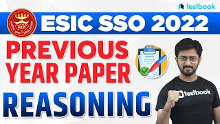 ESIC SSO Previous Year Question Paper with Answers | Reasoning Solution by Sachin Sir