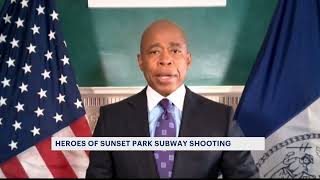 Mayor Adams honors front-line heroes of Sunset Park subway shooting