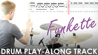 'Funkette' – Free Funk/Funk Fusion Drum Play-along Track and Transcription