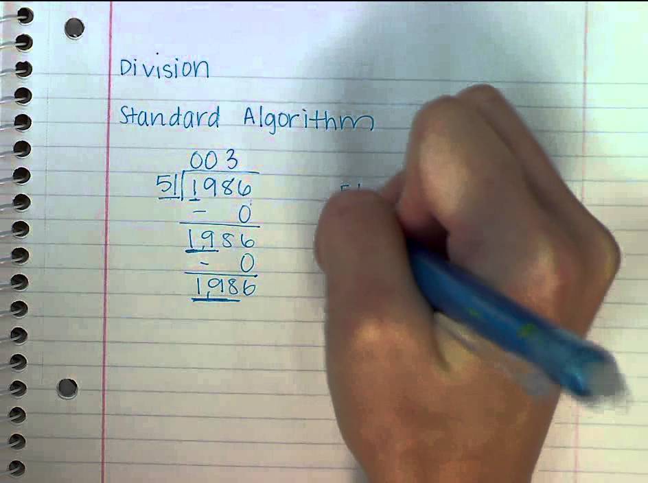 Division Using The Standard Algorithm Youtube