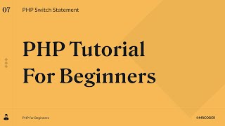 PHP Switch Statement | PHP Tutorial for Beginners #7