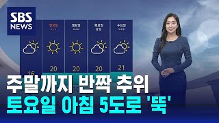 [날씨] 주말까지 반짝 추위…토요일 아침 5도로 '뚝' / SBS