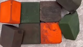 Crunchy Crispy Deeply Dyed gym chalk blocks| ASMR| speed up and Edited|