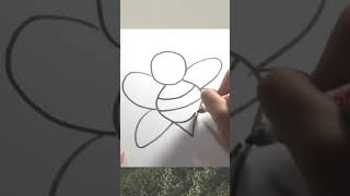 How to draw of a Bee | #shorts #drawing #coloring #bee