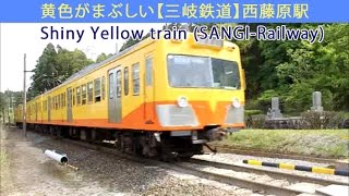 Shiny Yellow train黄色がまぶしい【三岐鉄道・西藤原駅】ローカル線