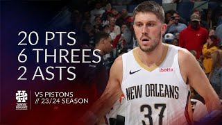 Matt Ryan 20 pts 6 threes 2 asts vs Pistons 23/24 season