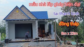 Mẫu nhà lắp ghép mái thái hiện đại tại thanh bình đồng tháp đt -zalo:0969578392