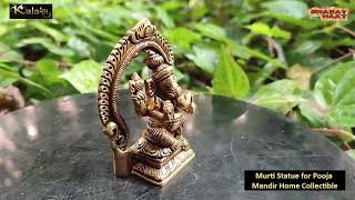 Kalarambh Brass Ganesh Ji/Ganesha/Ganpati Idol Murti Statue for Pooja Puja Mandir Home Collectible