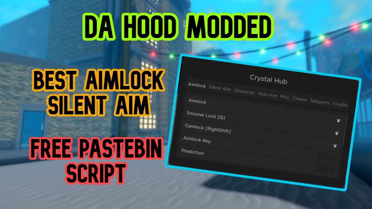 Da Hood Modded Roblox Script Free Aimlock Silent Aim Infite Cash