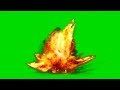 Massive Explosion - Black and Green Background