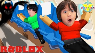 Ryan Escapes the Airplane with Daddy in ROBLOX! Let's Play Roblox Airplane 4 with Ryan's Daddy!