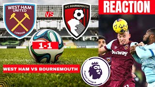 West Ham vs Bournemouth 1-1 Live Stream Premier League EPL Football Match Score Highlights FC 2024