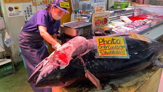 【Long】Japanese Beauty cuts Giant Tuna #food #seafood #tuna #japan