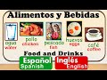 Food and Drinks in Spanish  | Alimentos y Bebidas en Español | Learn Spanish | free spanish