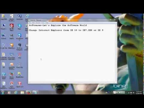 Change Browser mode from Internet explorer 10 to IE7, IE8 or IE9 in simple steps Change Browser mode from Internet explorer 10 to IE7, IE8 or IE9 in simple steps