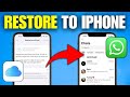 How To Restore WhatsApp Backup on iPhone (From iCloud)