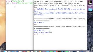 Learn to code Python - Lesson 1 - Print and Input