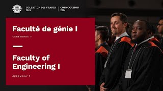 Cérémonie 7 - Faculté de génie I | Ceremony 7 - Faculty of Engineering I | #uOGrad 2024