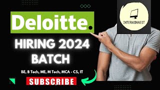 Deloitte Recruitment 2024 | Freshers Jobs 2024 | Salary: 6 LPA | @deloitte Jobs | Direct Hiring 2024