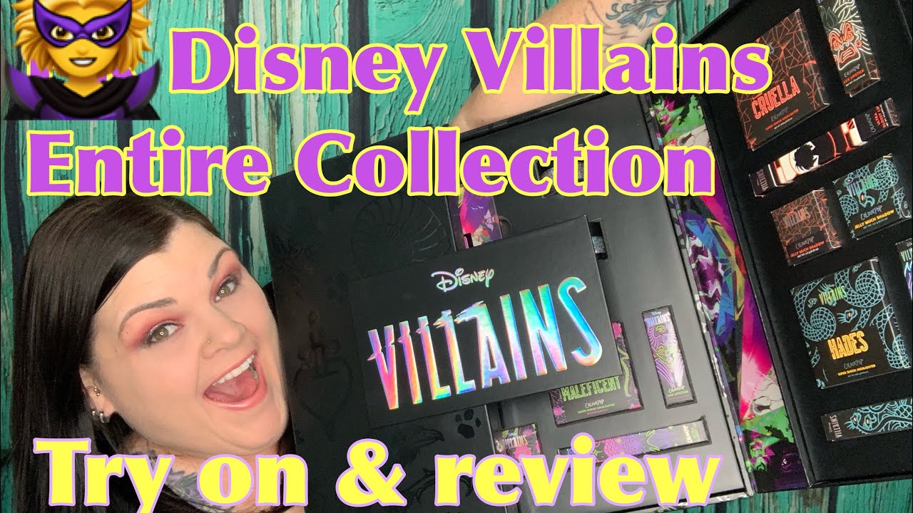 Disney Villains Collection 🦹‍♀️ ENTIRE Set By Colourpop // FULL Try On ...