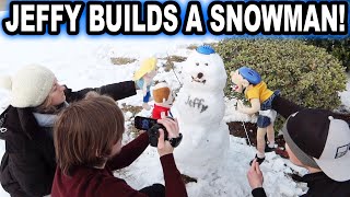 JEFFY BUILDS A SNOWMAN!