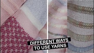 Machine knitting - Creating sheer fabric, mixing different yarns to create fun fabrics