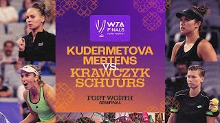 Mertens/Kudermetova vs. Krawczyk/Schuurs | 2022 WTA Finals Semifinal | Match Highlights