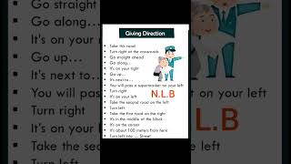 English # Giving Directions