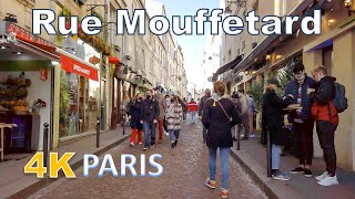 Paris, No lockdown in weekend - Walking continues, Rue Mouffetard