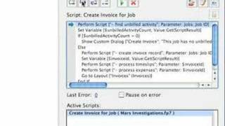 Debugging Scripts in FileMaker Pro 9
