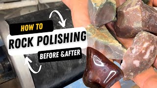 Rock Polishing How To and Before \u0026 After