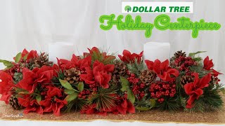 Dollar Tree $10 Holiday Poinsettia Centerpiece! | Dollar Tree Projects | DIY Tutorial