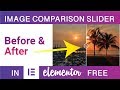 How To Add a FREE Before & After Image Comparison Slider in Elementor